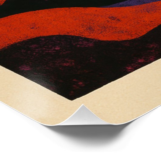 Paysage Désertique Abstrait en Couleur ポスター (コーナー)