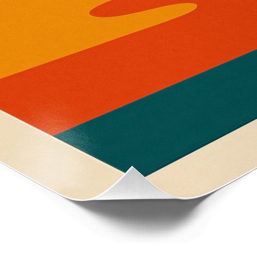 Paysage Désertique Abstrait Moderne ポスター (コーナー)