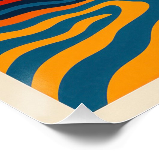 Paysage Désertique Abstrait Vibrant ポスター (コーナー)