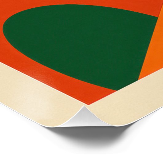 Paysage Désertique Géométrique Moderne ポスター (コーナー)