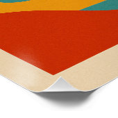 Paysage Désertique Géométrique Vibrant ポスター (コーナー)