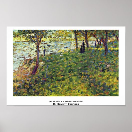 Paysage Et Personnages By Seurat Georges ポスター (正面)
