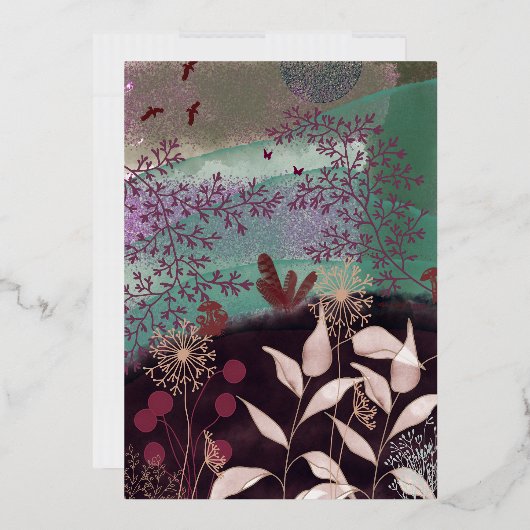 Paysage fantastique 箔招待状 (封筒)