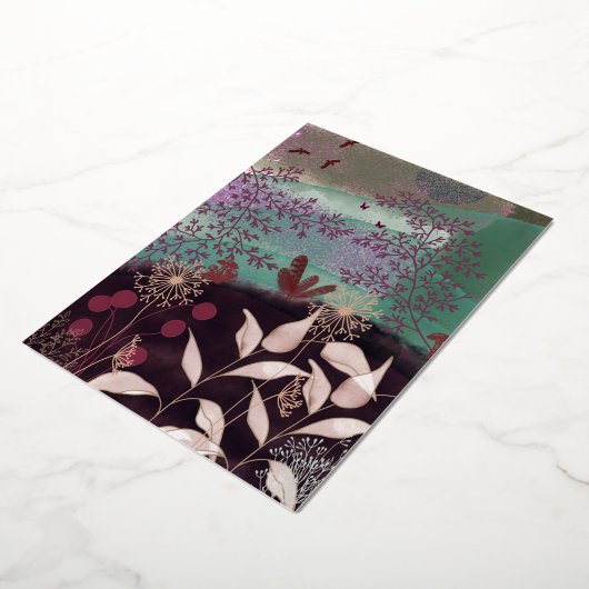 Paysage fantastique 箔招待状 (回転した状態)