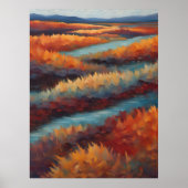 Paysage impressionniste aux couleurs d'automne ポスター (正面)