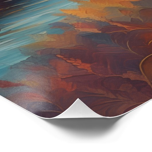 Paysage impressionniste aux couleurs d'automne ポスター (コーナー)