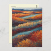 Paysage impressionniste aux couleurs d'automne ポストカード (正面/裏面)