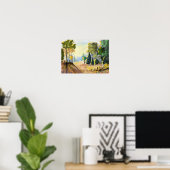 Paysage nature et sous bois en fôret, déco murale. ポスター (ホームオフィス)