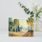 Paysage nature et sous bois en fôret, déco murale. ポストカード (スタンド正面)