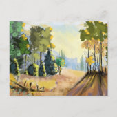Paysage nature et sous bois en fôret, déco murale. ポストカード (正面)