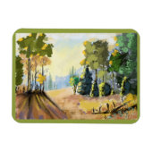 Paysage nature et sous bois en fôret, déco murale. マグネット (横)