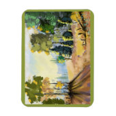 Paysage nature et sous bois en fôret, déco murale. マグネット (縦)