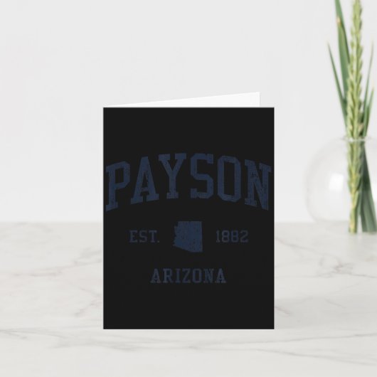 Payson Az Jn1 Vintage Athletic Blue Design  カード (正面)