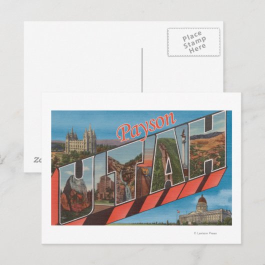 Payson, UtahLarge Letter ScenesPayson, UT ポストカード (正面/裏面)
