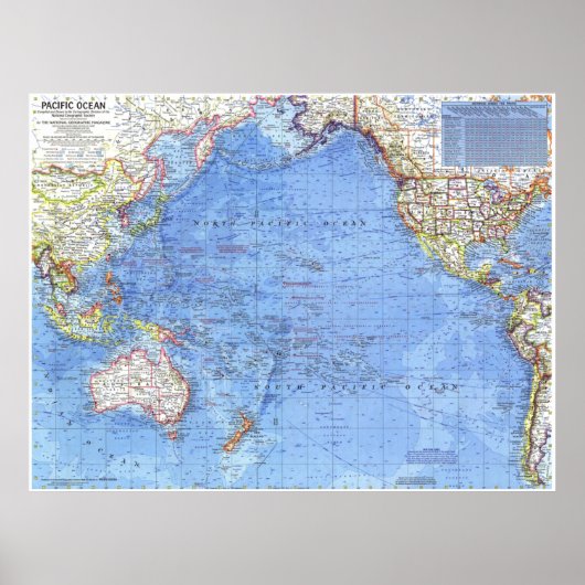 " Pazifik: 1969/heute - Detailerte Pazifikkarte ポスター (正面)