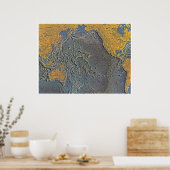 " Pazifik: 1969/heute - Meresoboden Karte ポスター (キッチン)