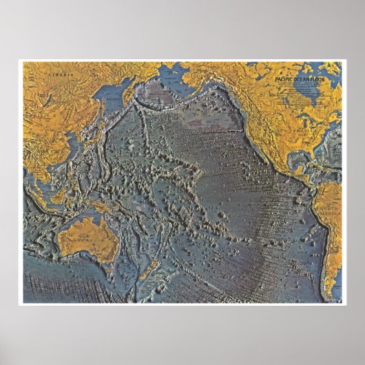 " Pazifik: 1969/heute - Meresoboden Karte ポスター (正面)