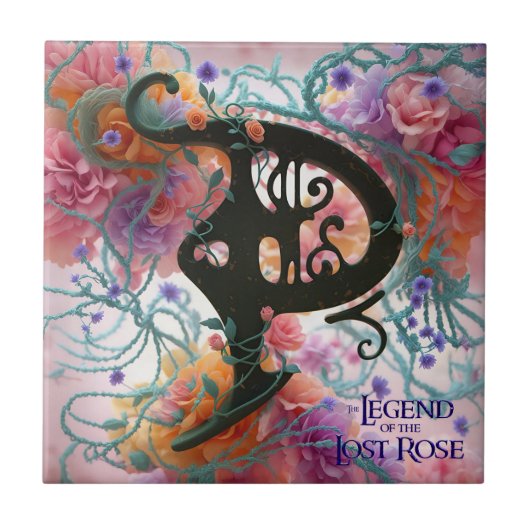 Pazzaria "P"フローラモノグラムタイル タイル (正面)