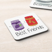 PBとJの最高のファンドPbとJ BFFスケッチ コースター (左側)