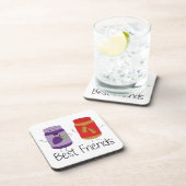 PBとJの最高のファンドPbとJ BFFスケッチ コースター (右側)