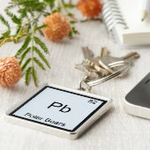 Pb - シロクマ 楽しい化学元素記号 キーホルダー (側面)