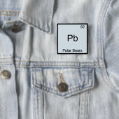 Pb - シロクマ 楽しい化学元素記号 缶バッジ (インサイチュ)