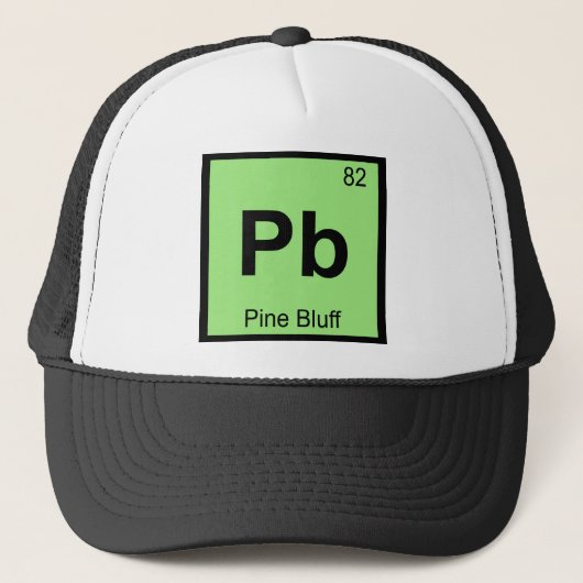 Pb - パインブラフ アーカンソー州 化学周期表 キャップ (正面)