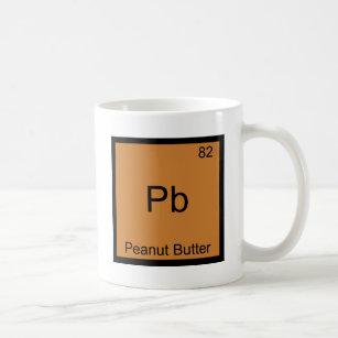 Pb -ピーナッツバター化学周期表の記号 コーヒーマグカップ