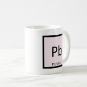 Pb -ポークパンの中国のな化学周期表 コーヒーマグカップ (正面右)