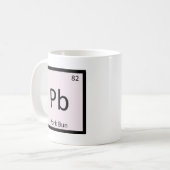 Pb -ポークパンの中国のな化学周期表 コーヒーマグカップ (正面左)