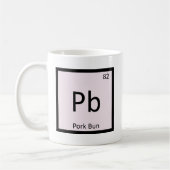Pb -ポークパンの中国のな化学周期表 コーヒーマグカップ (左)