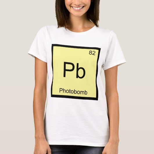 Pb - 写真を爆撃する化学元素記号Tシャツ Tシャツ (正面)