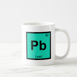 Pb -鉛化学の周期表シンボル要素 コーヒーマグカップ