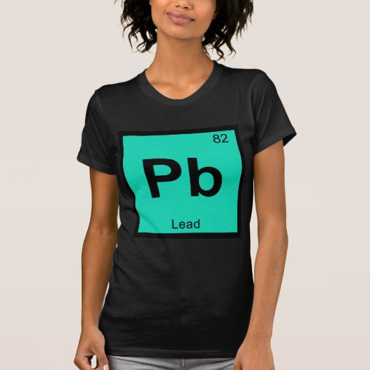 Pb - 鉛 化学 周期表 シンボル 元素 tシャツ (正面)