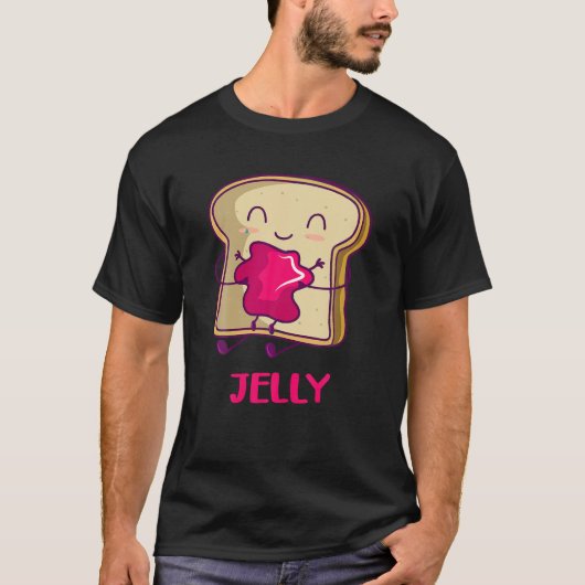 PB Jピーナッツバターゼリーブルーベリーファミリーマッチング Tシャツ (正面)