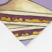 PB&Jピーナッツバター&グレープジャムジェリーサンド フリースブランケット (角)