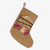 PB&Jピーナッツバター&グレープゼリーサンドイッチ スモールクリスマスストッキング (正面 (吊り時))
