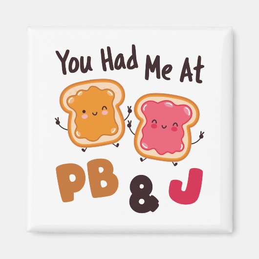 PB&Jピーナッツバター&ゼリー マグネット (正面)