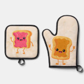 PB&J最高ののツ来のペア 鍋つかみ&鍋敷きセット (正面)