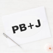 PB+J 楕円形シール (封筒)