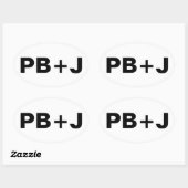 PB+J 楕円形シール (シート)