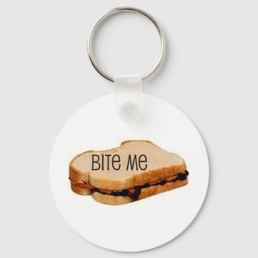 PB&J "BITE ME"サンドイッチプリント キーホルダー (正面)