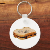PB&J "BITE ME"サンドイッチプリント キーホルダー (正面)