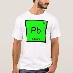 Pb - Paintball化学要素シンボルスポーツティー Tシャツ