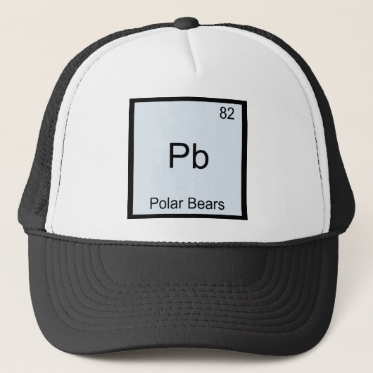 Pb - Polar Bears Chemistry要素おもしろい記号 キャップ (正面)