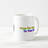 PBAの黒い楕円形15ozのマグ コーヒーマグカップ (正面右)