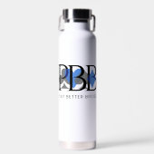 PBB 断熱水筒 - ブルー ウォーターボトル (正面)