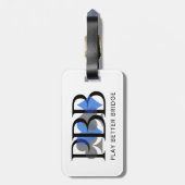 PBB Luggage Tag - Blue ラゲッジタグ (裏面縦)