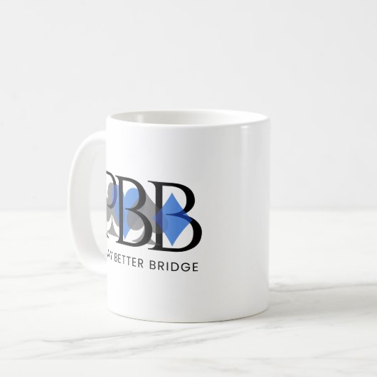 PBB Mug - Blue コーヒーマグカップ (正面左)