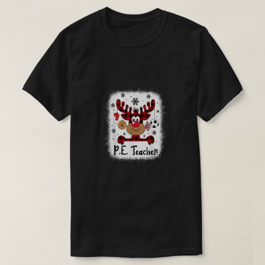 PbE7 PE先生トナカイメリークリスマスPE T Tシャツ (デザイン正面)